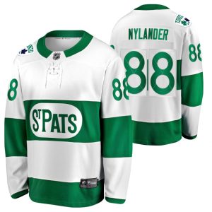 Herren Toronto Maple Leafs Eishockey Trikot William Nylander #88 2021 St. Pats Grün Throwback